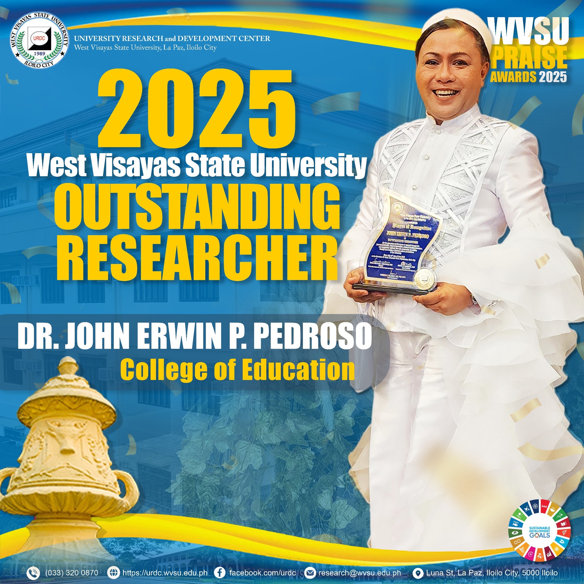 Outstanding Researcher Dr. Pedroso